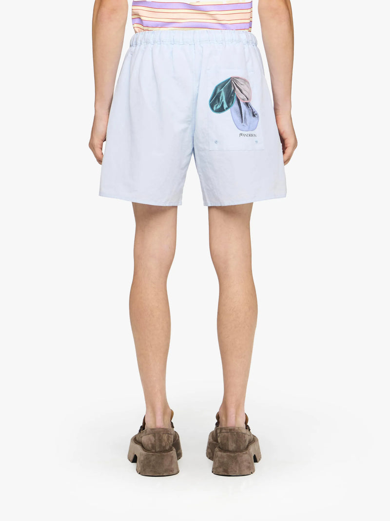Drawstring Shorts Light Blue