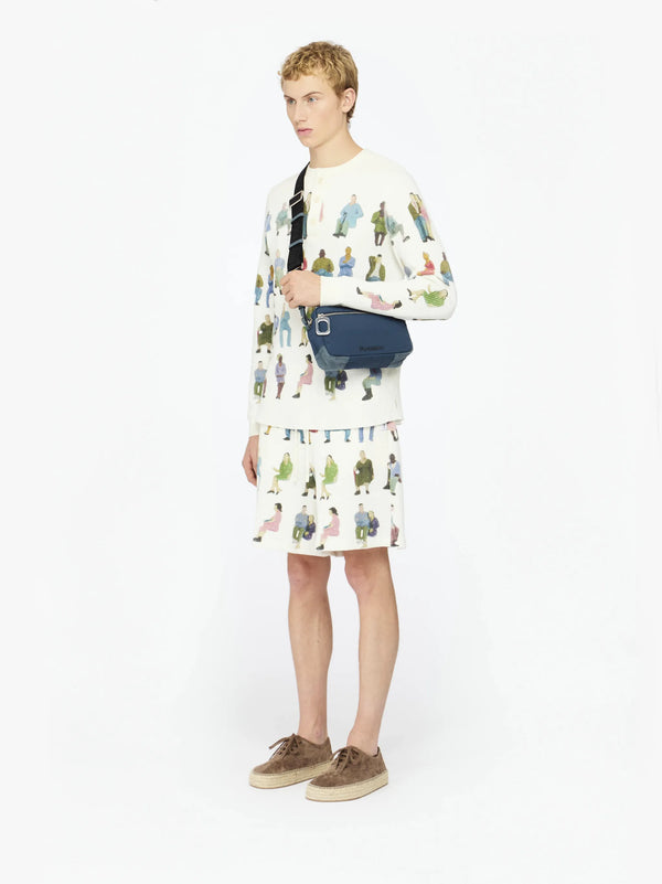 Printed Waffle Henley Top