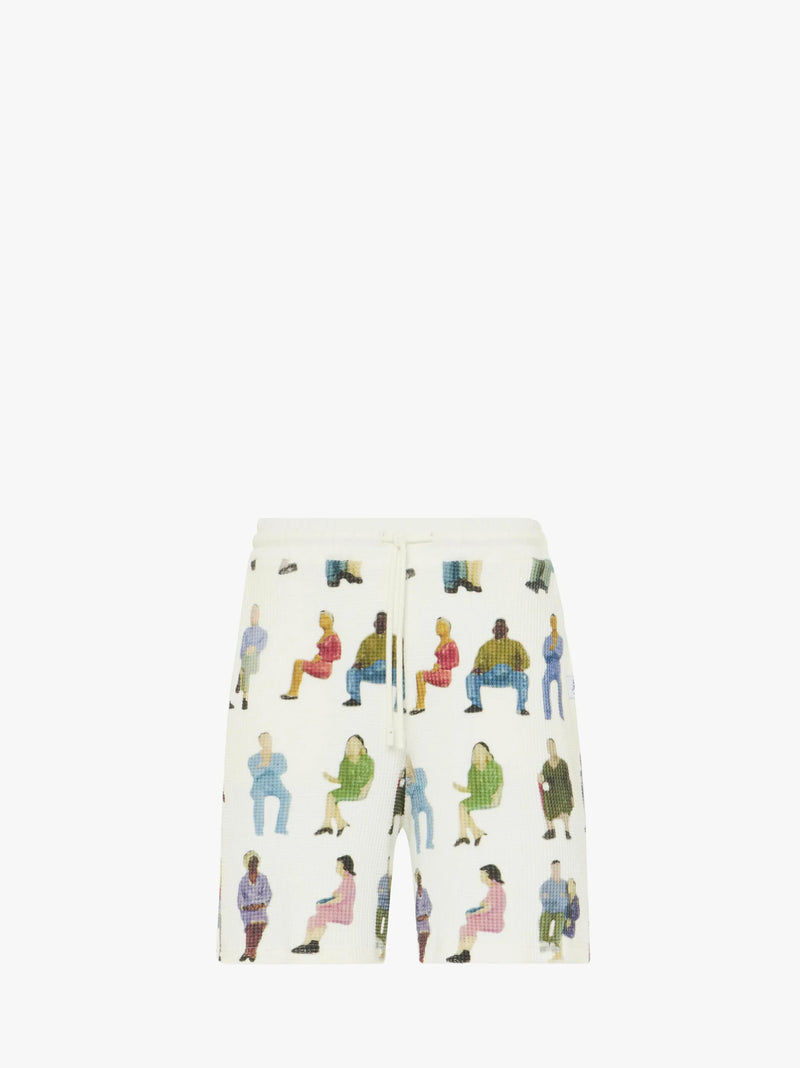 Printed Waffle Shorts