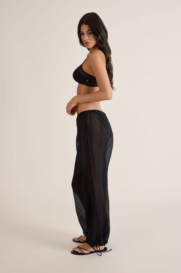 Pintuck Pant Black