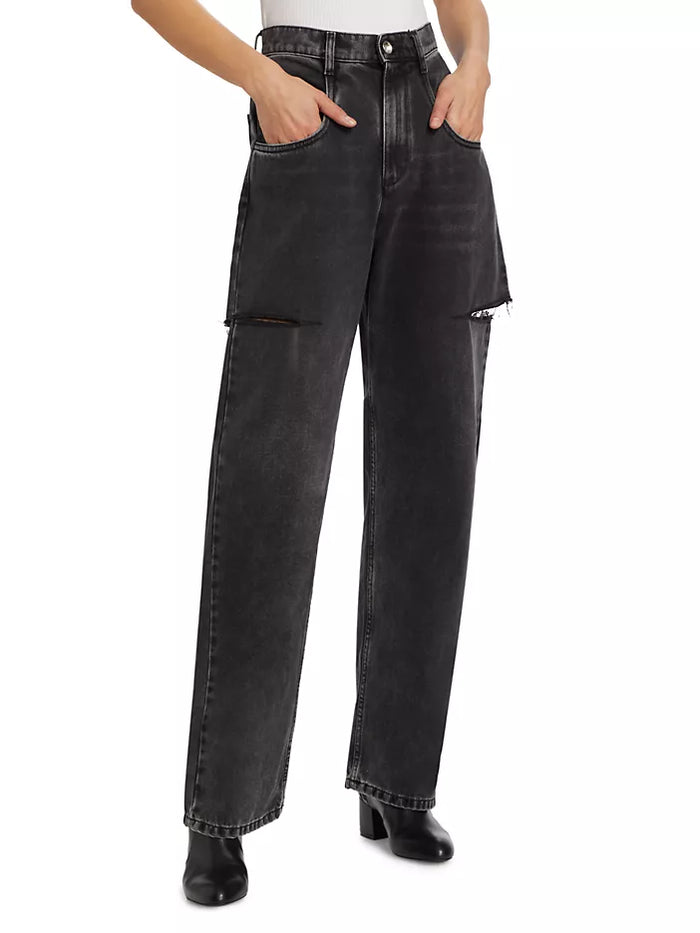 Denim Jeans with Slash Details Black – CURIO at Faena Bazaar