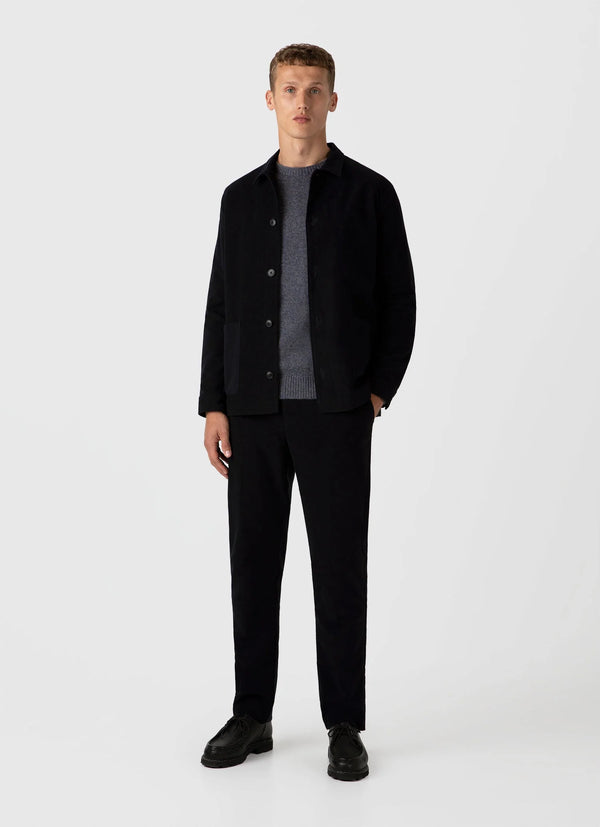Lambswool crew Neck Slate Blue Twist