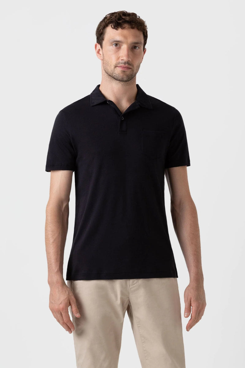 Sea Island SS Polo Shirt Black