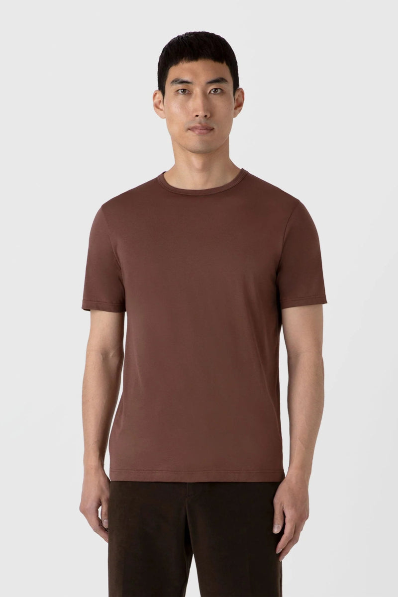 SS Crew Neck T shirt Cocoa Brown