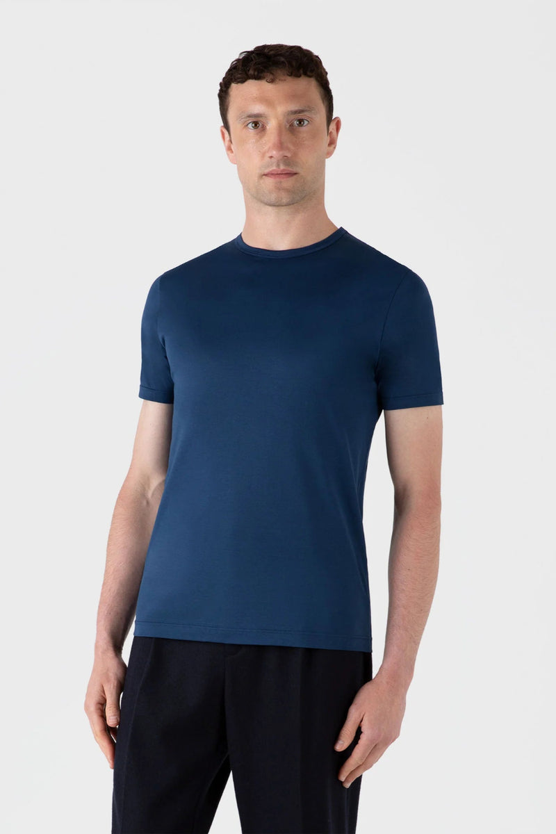 SS Crew Neck T shirt Naval Blue