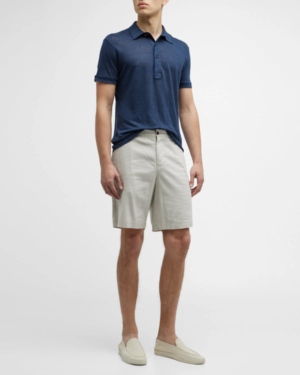 Sebastian Linen Polo Navy