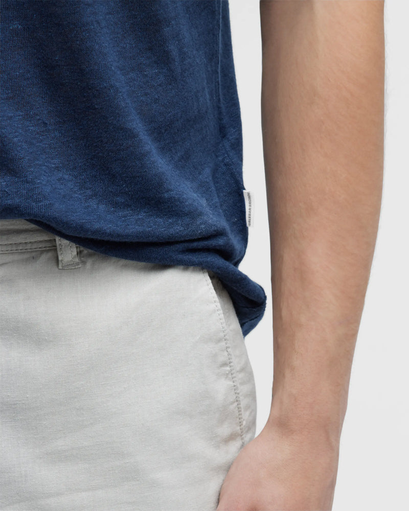 Sebastian Linen Polo Navy