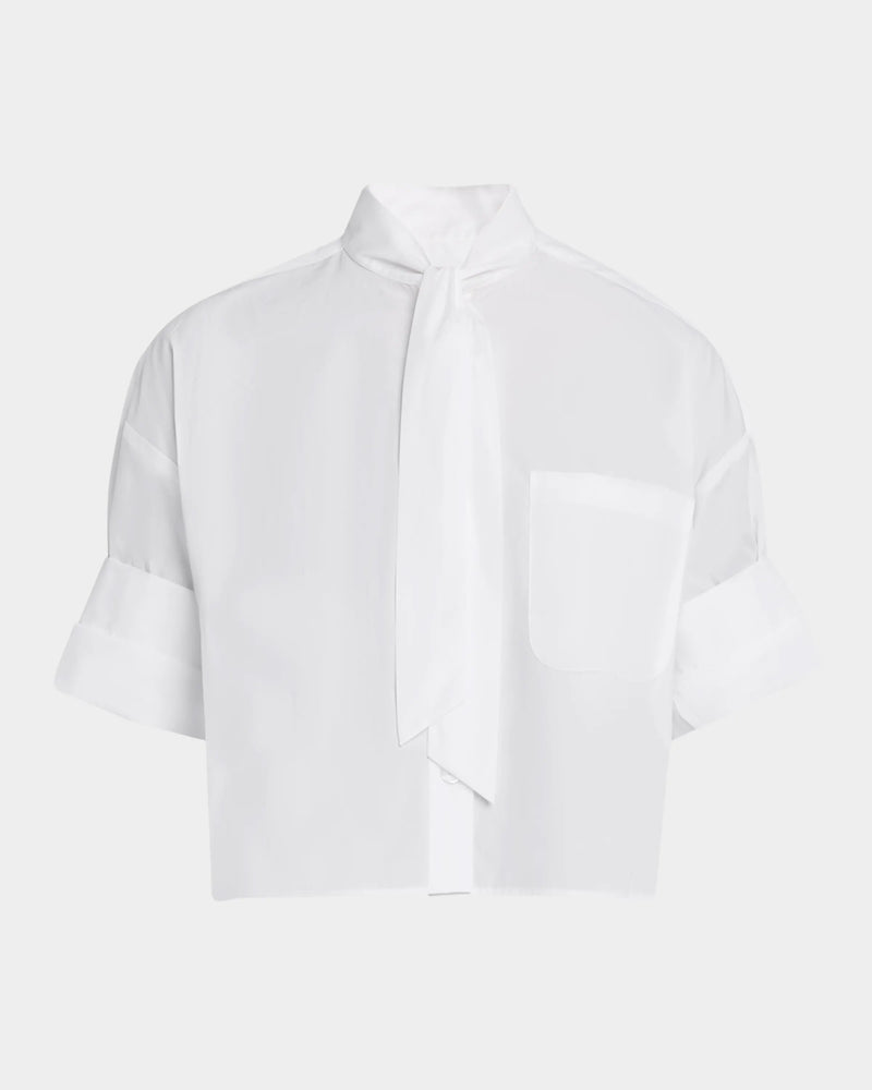 Next Ex Top with Tie White