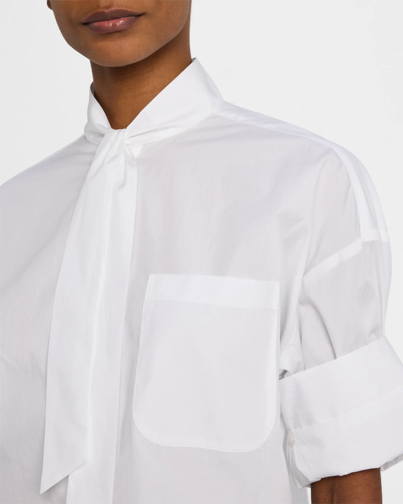 Next Ex Top with Tie White