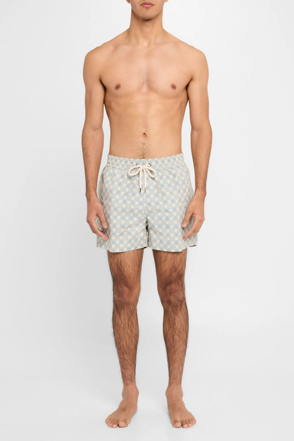 Sport Angora Trelica Print Swim Shorts