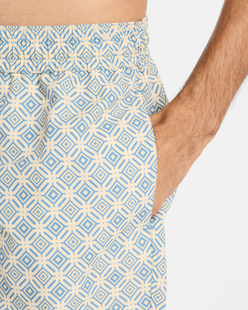 Sport Angora Trelica Print Swim Shorts