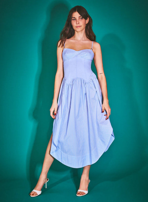 Poplin Cupped Midi Dress