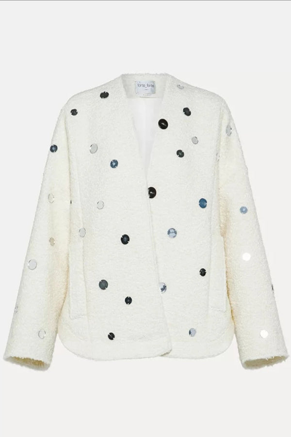 Soft Boucle' Jacket with Mirrors