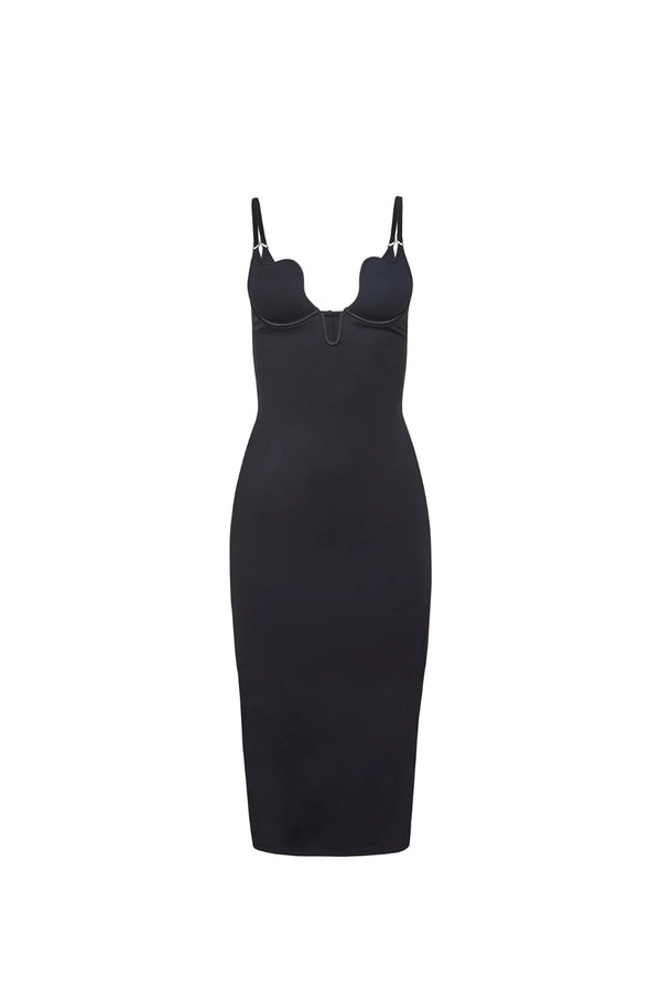 midi plunge dress Seduce U-Plunge Midi Dress – CURIO at Faena Bazaar