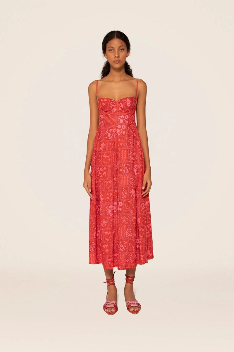 AGUA BY AGUA BENDITA Mambo Midi Dress WOMEN'S DRESSES