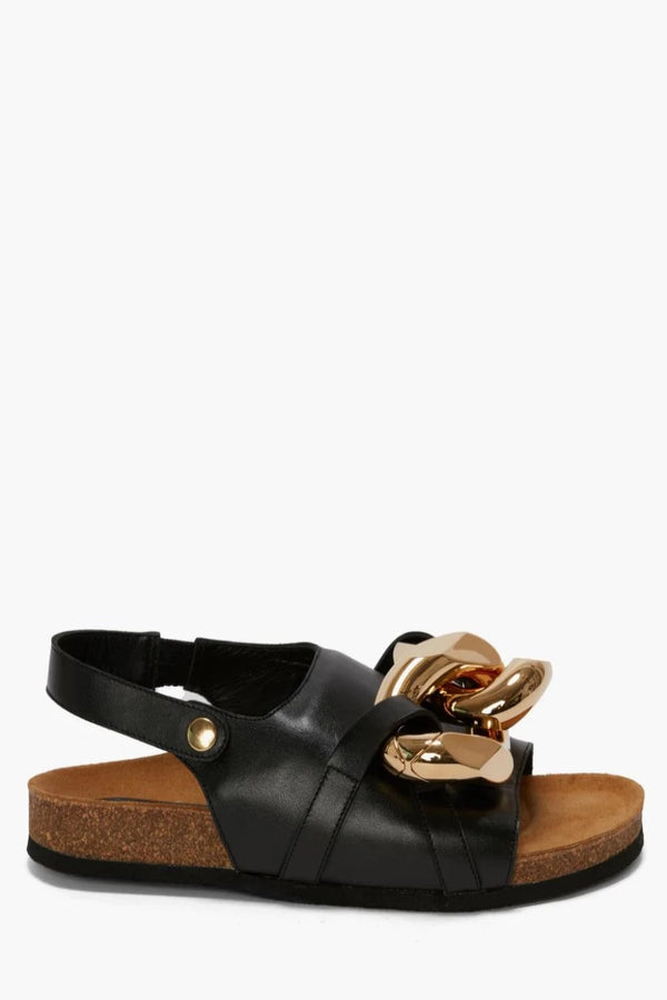 J.W. ANDERSON Chain Flat Sandals with Snap WOMEN'S SHOES