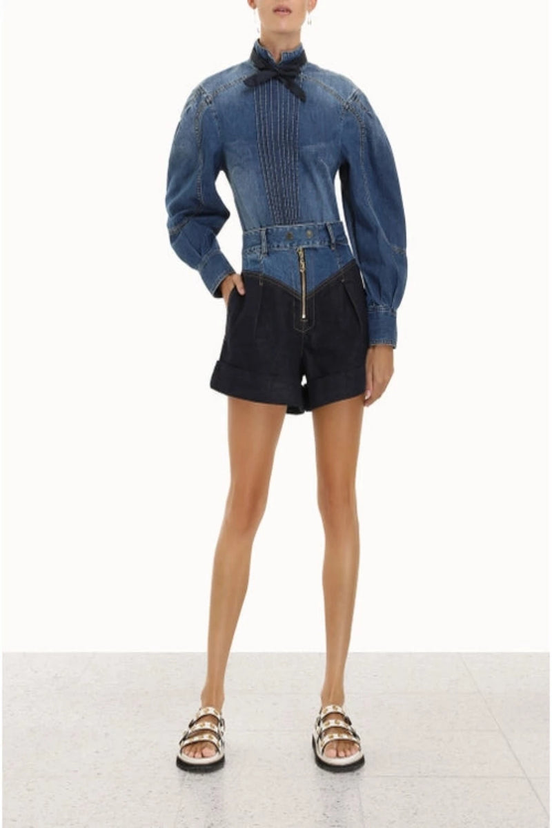 ZIMMERMANN Rhythmic Tuxedo Shirt WOMEN'S TOPS