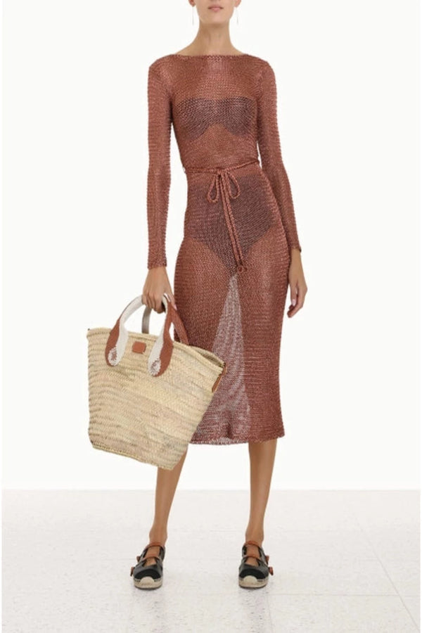 ZIMMERMANN Anneke Lurex Knit Dress WOMEN'S DRESSES