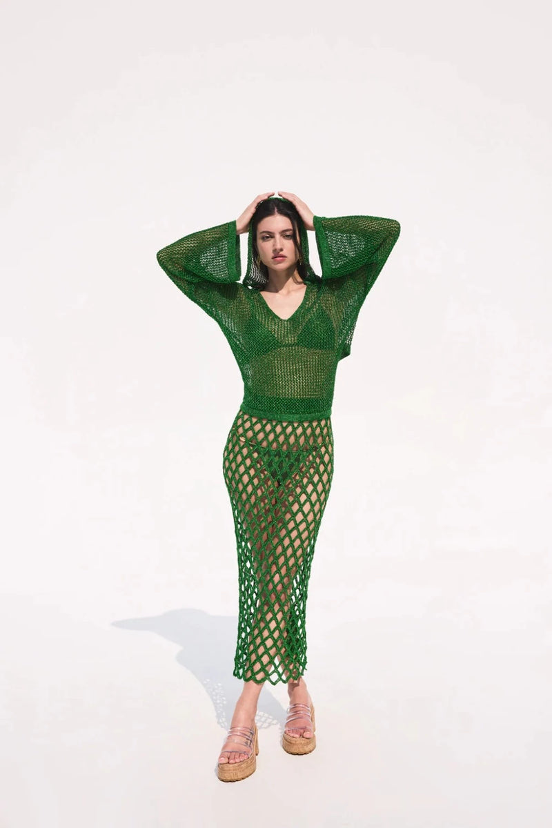 CULT GAIA Finn Knit Crochet Skirt WOMEN'S SKIRTS