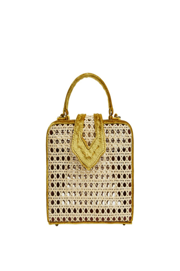 Mehry Mu Designer Gold Heart Rope Textured Purse [S-M] – The