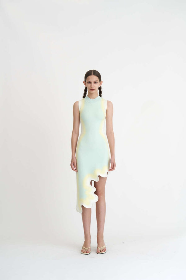 Brooklyn Wavy Asymmetric Dress