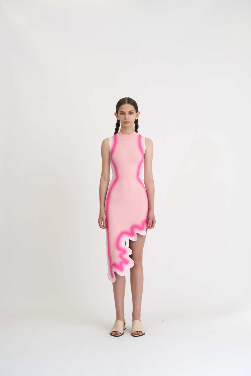 Brooklyn Wavy Asymmetric Dress