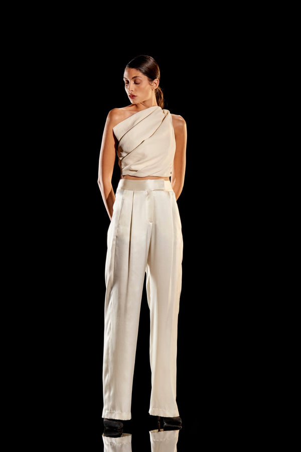 THE SEI Asymmetrical Pleat Top WOMEN'S TOPS