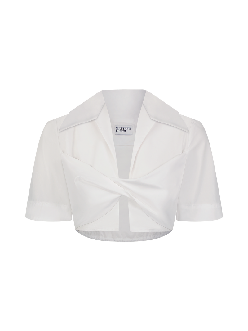 Collared Wrap Top