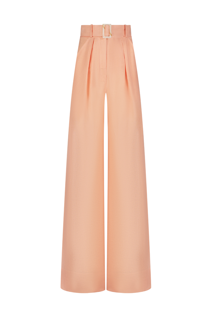 MATTHEW BRUCH Wide Leg Pleated Plant WOMEN'S PANTS