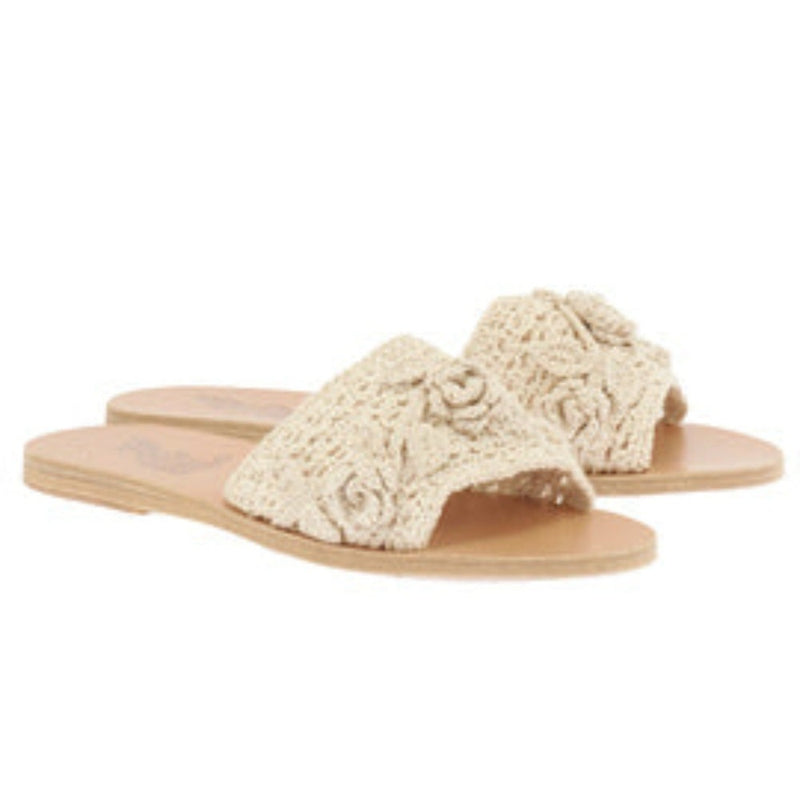 ANCIENT GREEK Taygete Crochet Flat Sandal WOMEN'S SHOES