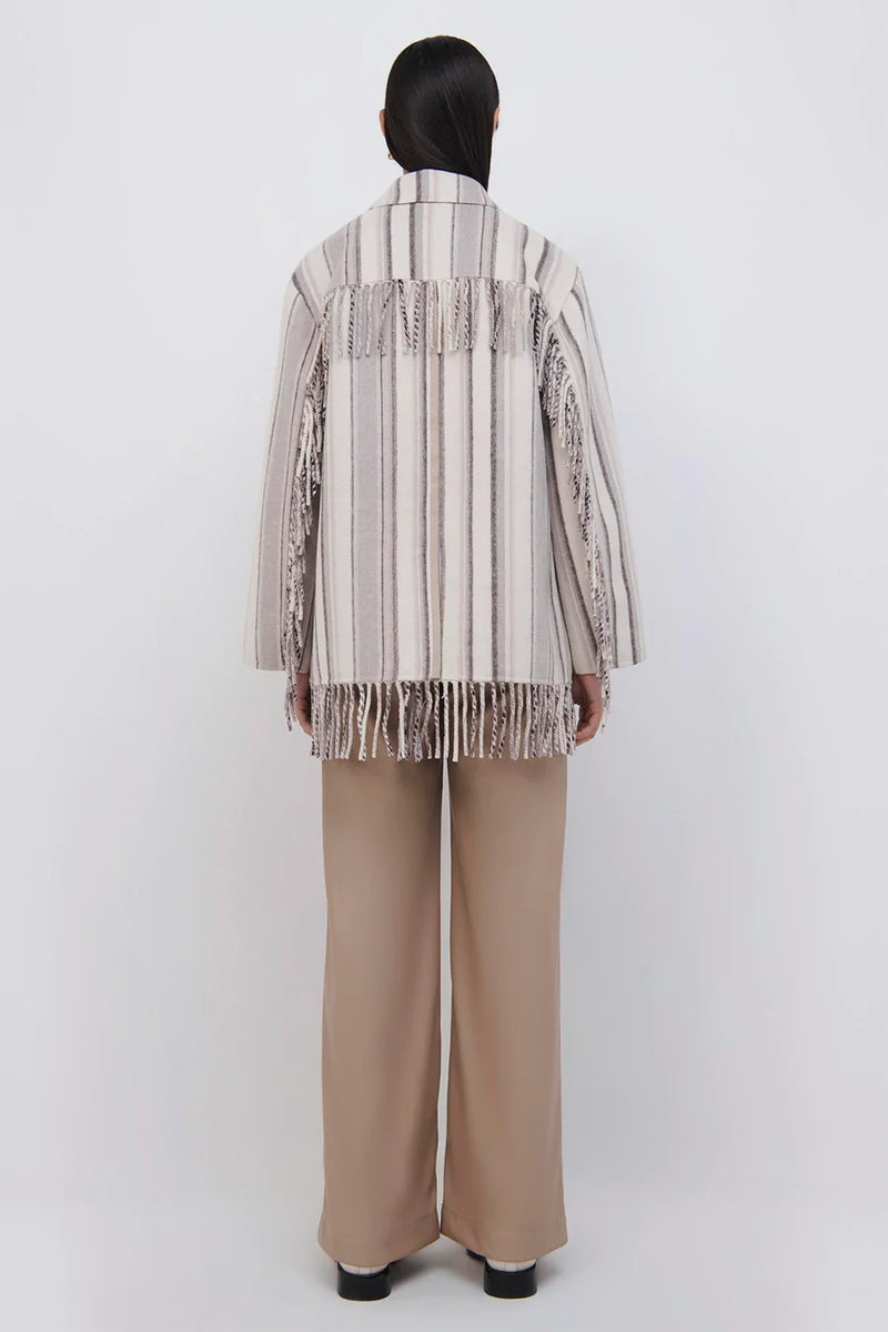 Pierre Double Faced Wool Fringe Jacket