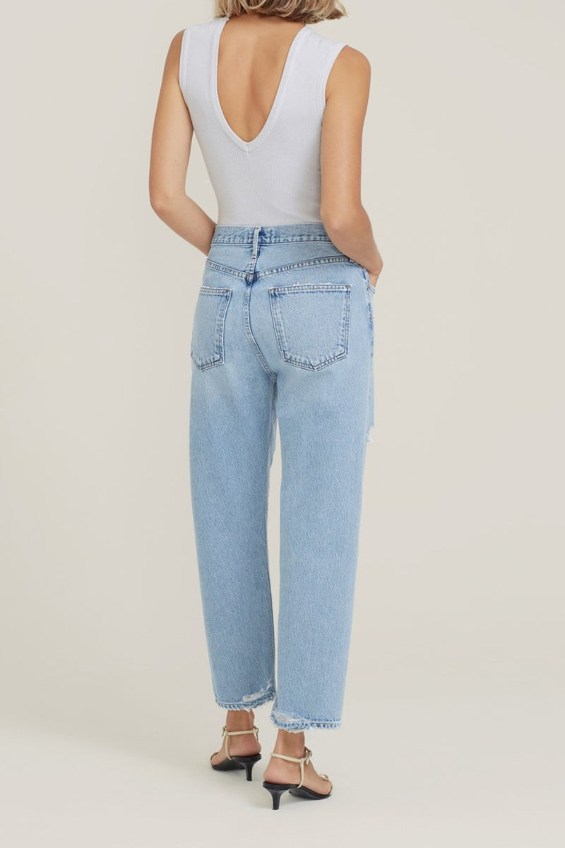 90's Crop Mid Rise Loose Straight