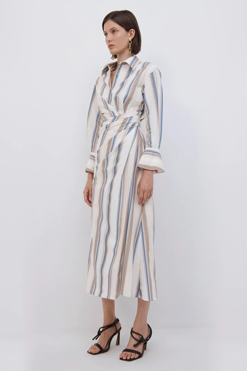 Marge Striped Midi Dress