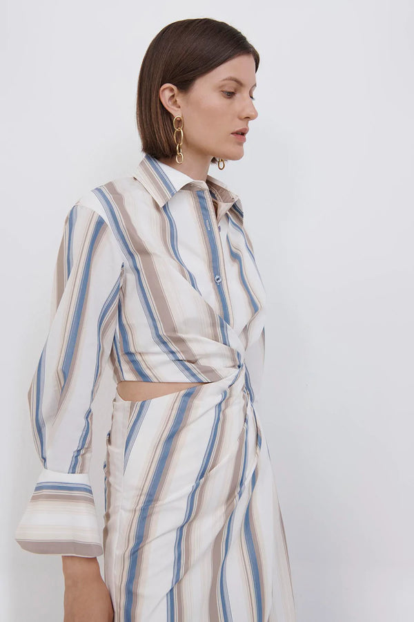 Marge Striped Midi Dress