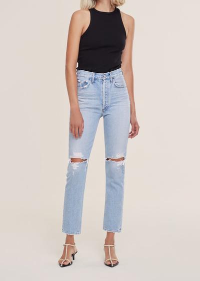 Riley High Rise Straight Crop