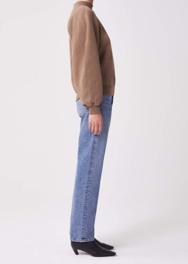 AGOLDE Klara Extended V Neck Sweatshirt WOMEN'S TOPS