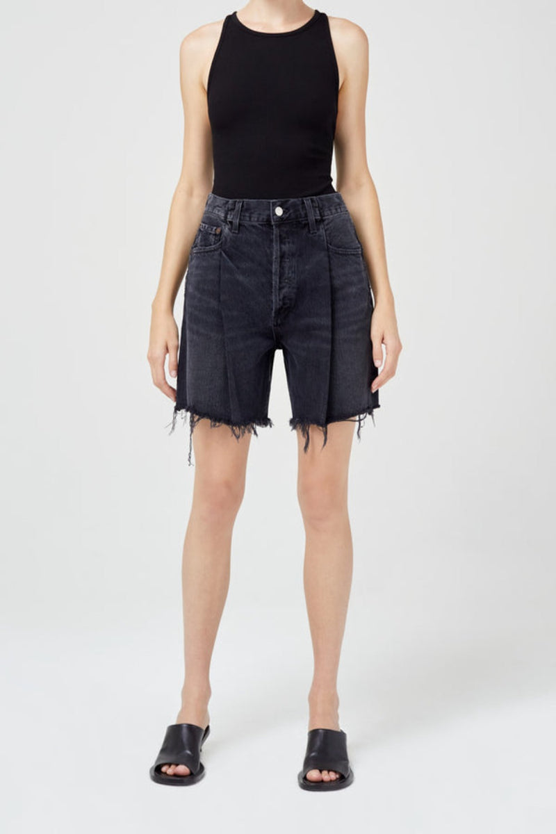 AGOLDE Fold Waistband Shorts WOMEN'S SHORTS