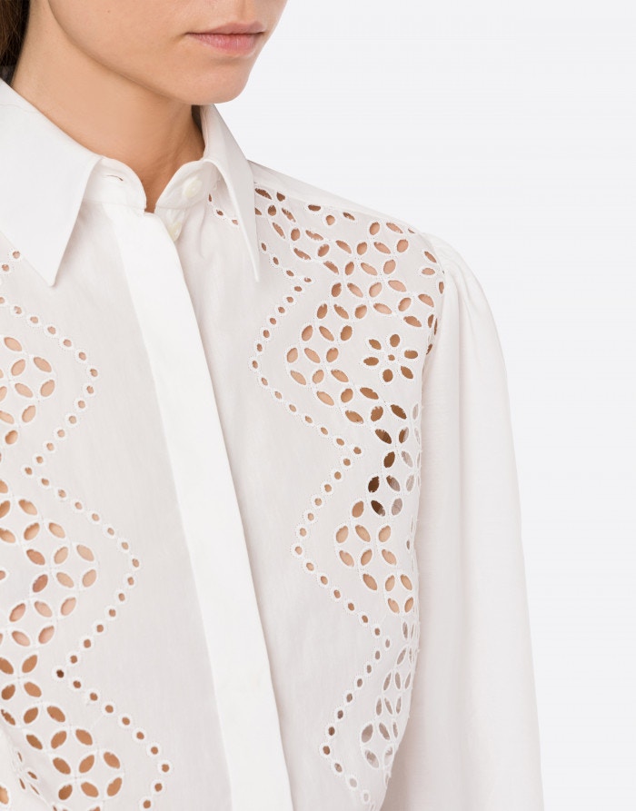 Button Down Shirt with Sangallo Embroidery (Final Sale)