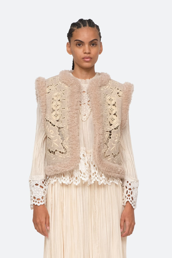 SEA Anita Eyelet Vest WOMEN'S TOPS