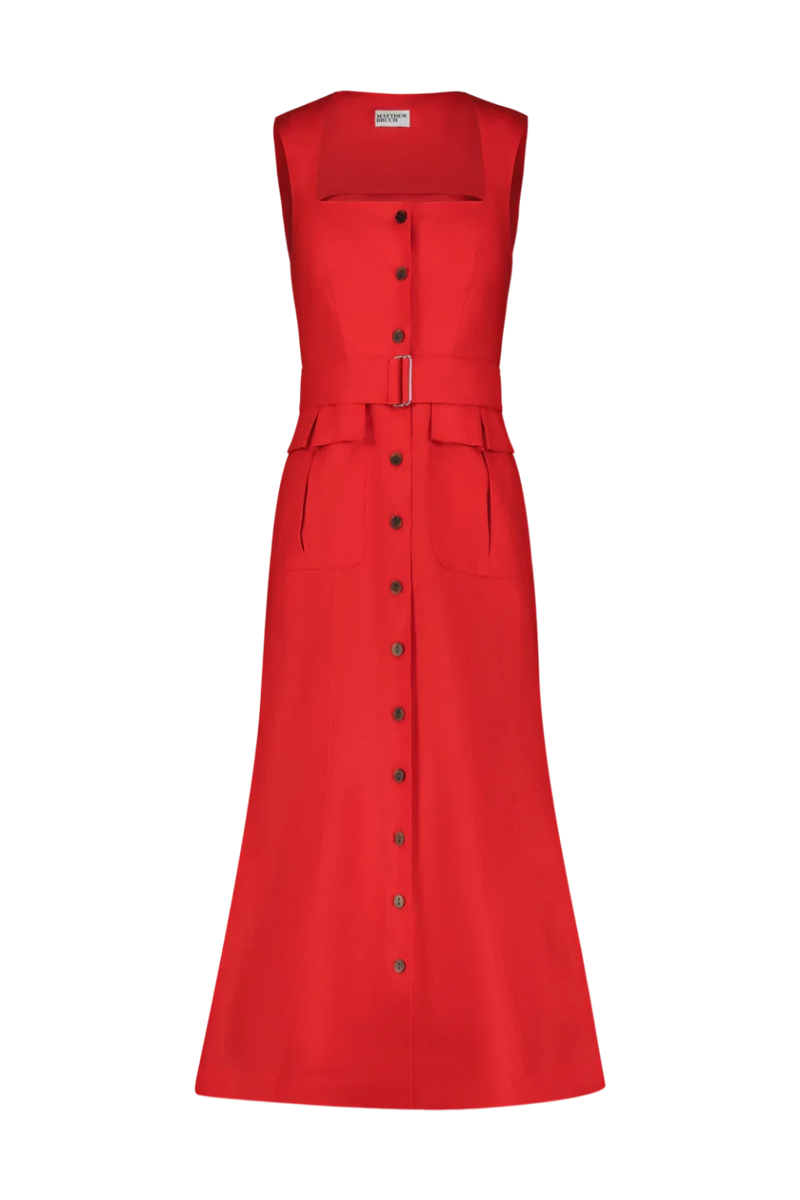 MATTHEW BRUCH Apron Cargo Midi Dress WOMEN'S DRESSES