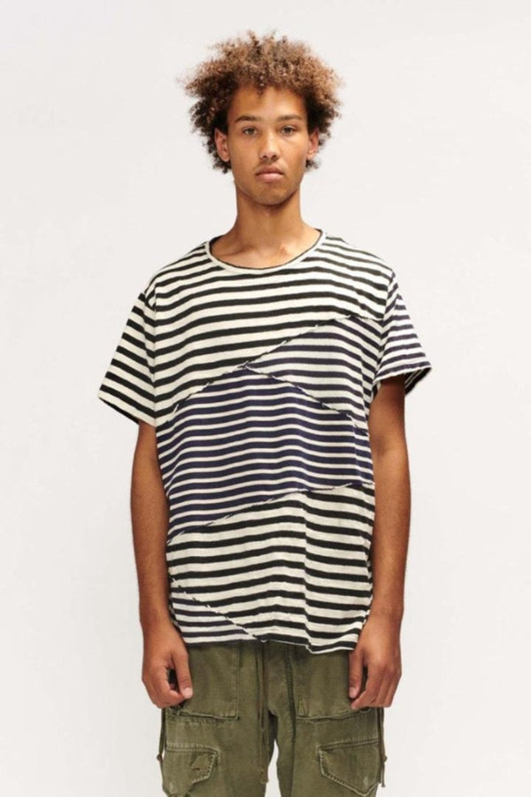 GREG LAUREN Mixed Stripe Tee MEN'S TEES