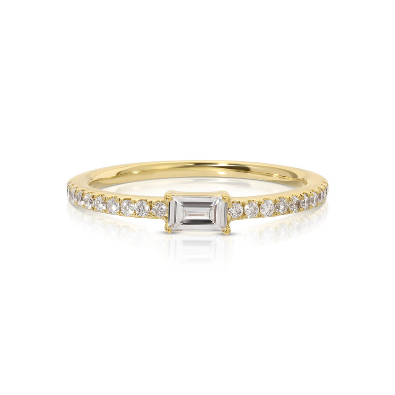ISA GRUTMAN Baguette Diamond Pave Band Ring WOMEN'S JEWELRY