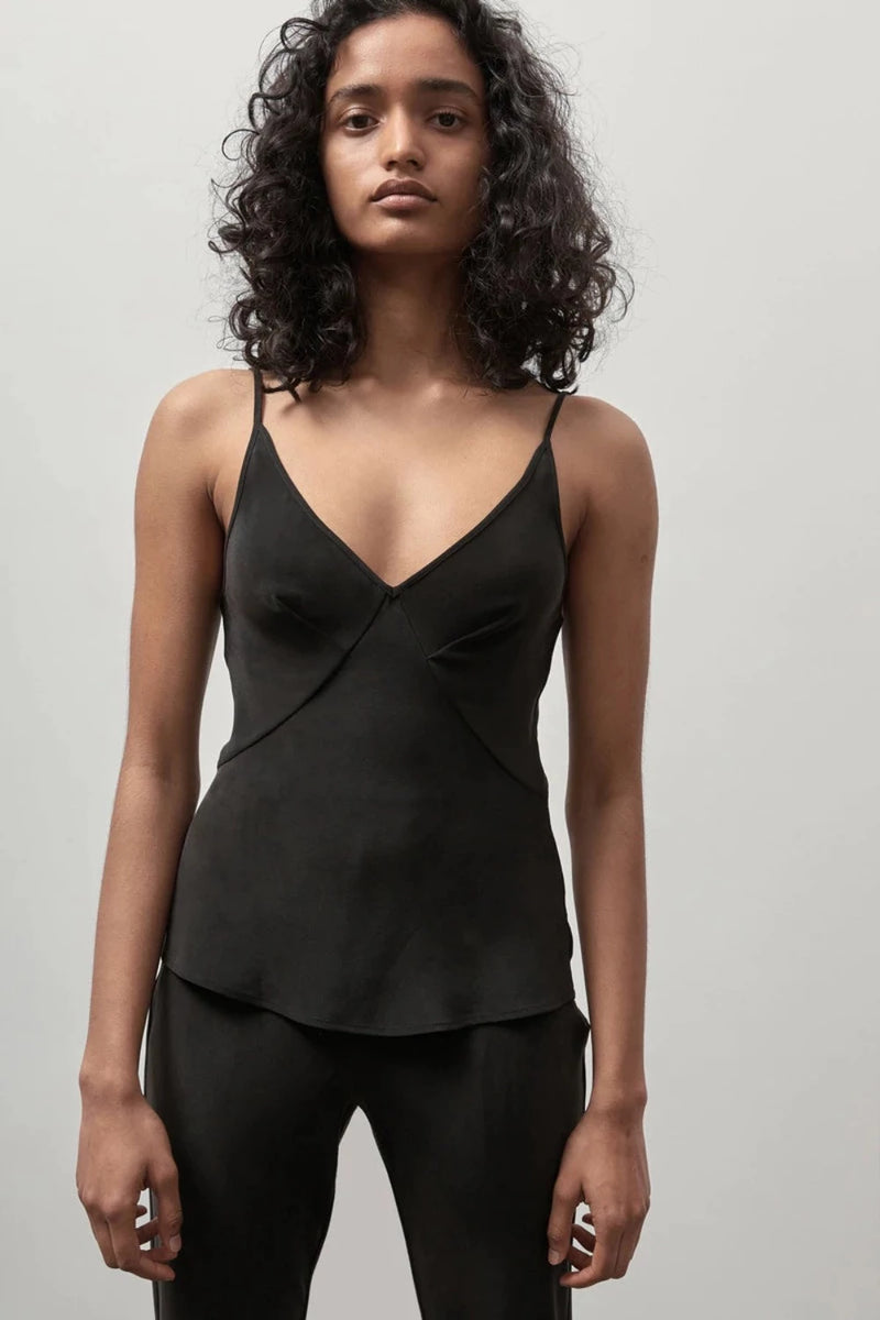 ST. AGNI Bias Silk Singlet WOMEN'S TOPS