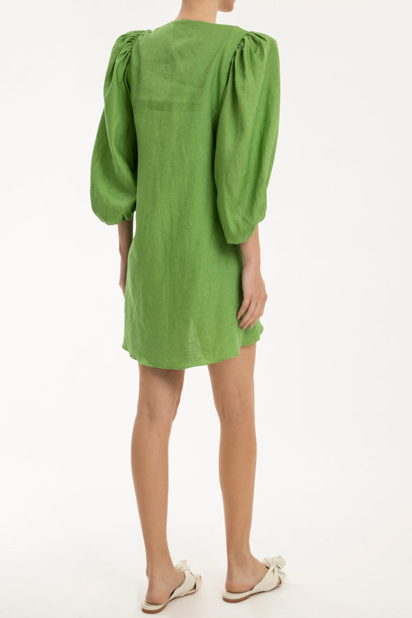 Solid Shirt with Voluminous Sleeves