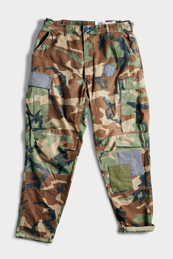 ATELIER & REPAIRS The Blue In Green Camo Cargo Pant MEN'S PANTS