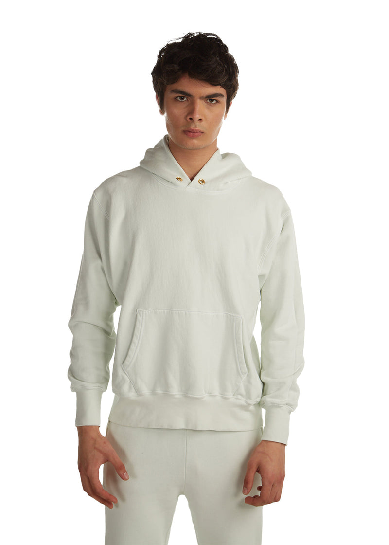 Vintage Texture Fleece Cropped Hoodie