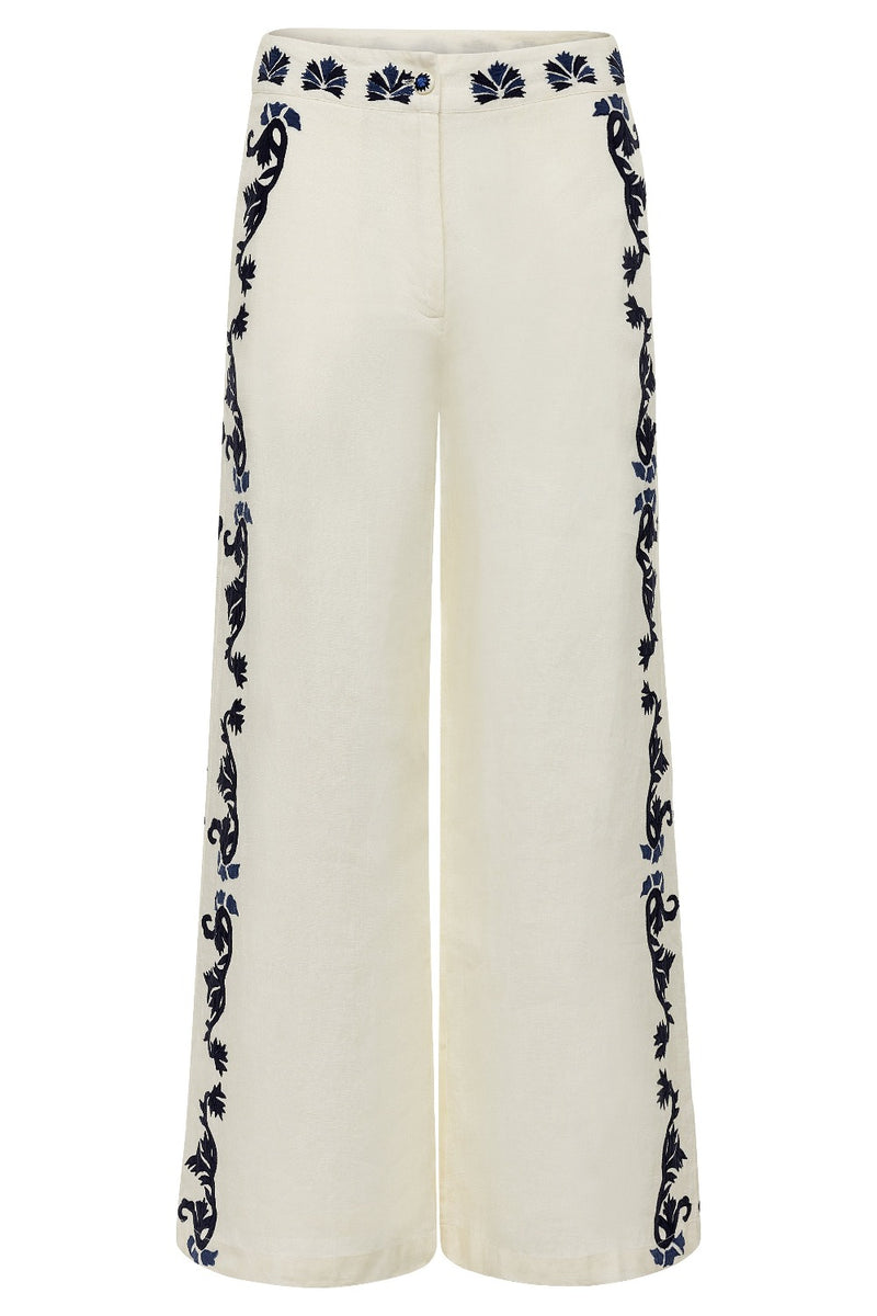 Alice Pant Scrolls Marine