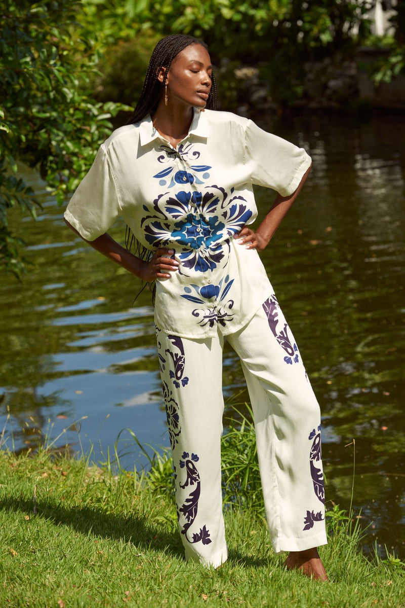 Aries Shirt Scrolls Marine