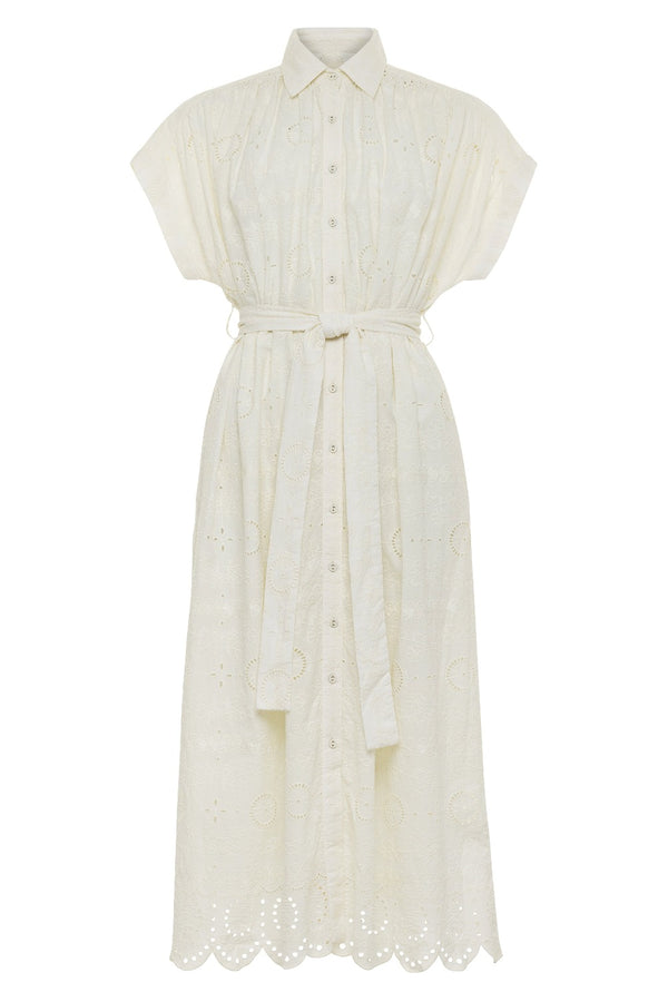 Valerie Kaftan Eyelet Gardenia (Final Sale)*