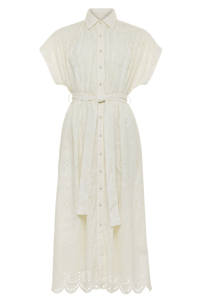 Valerie Kaftan Eyelet Gardenia